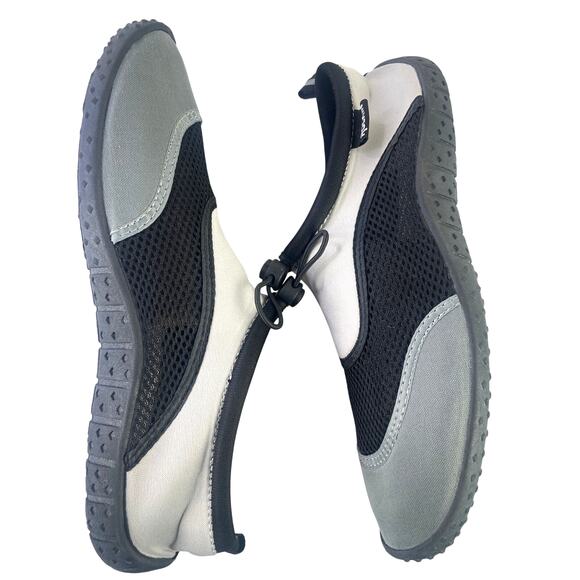 Rockin Mens Water Shoe Neoprene Mesh Black Grey White Toggle Adjust NWOT Size 11 - Picture 8 of 11
